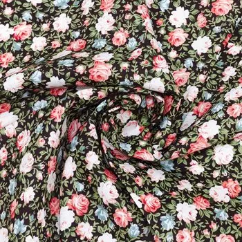 29298 Набор для творчества Цветы-01 'Ткань с лентой' (01*710: х/б 48*50см+1,5м), т.коричневый