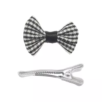 29352 Набор Б-001 мини бантик+заколка 33мм/35мм (черный/белый)