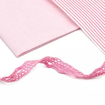 29386 Набор для творчества 865 'Ткань с тесьмой' (865/007*6420, п/э 50*70см/ х/б 50*50см*2м), розовый