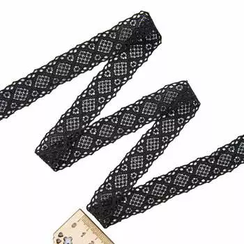 2.101P Кружево эластичное 2,5см*10м (черный)