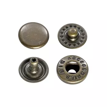 2/10 Кнопка 10мм, латунь ГР