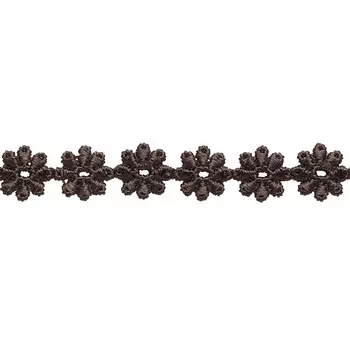 2.117P Кружево гипюр 0,8см*10м (коричневый)