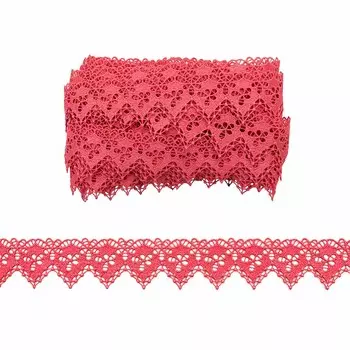 2.11P Кружево гипюр 3,5см*11,2м (розовый)