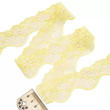 2.126Р Кружево эластичное 3,5см*10м (желтый)