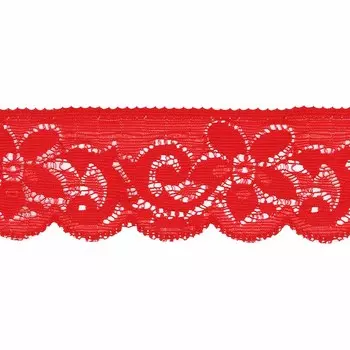 2.14P Кружево эластичное 4см*10м (красный)