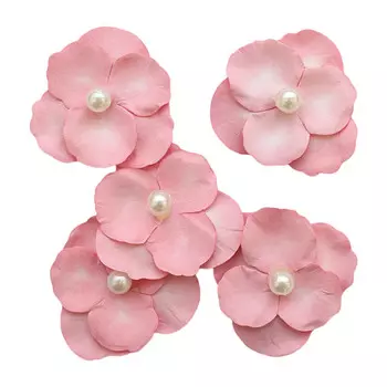 2-15122 Бумажные цветы 'Фиалки', d 5 см, упак./5 шт., Astra&amp;Craft (розовый)