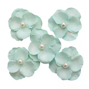 2-15122 Бумажные цветы 'Фиалки', d 5 см, упак./5 шт., Astra&amp;Craft (голубой)