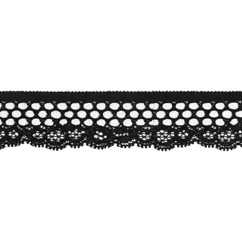 2.18-19P Кружево эластичное 3см*10м (черный)