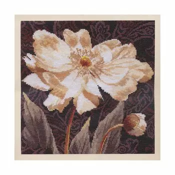 2-18 Набор для вышивания АЛИСА 'Белые цветы. В объятиях света' 25*25см