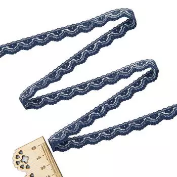 2.196-201Р Кружево сетка 1,3см*12,2м (+/-2,2м) (темно-синий)