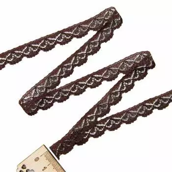 2.196-201Р Кружево сетка 1,3см*12,2м (+/-2,2м) (коричневый)