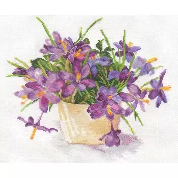 2-26 Набор для вышивания АЛИСА 'Цветущий сад: Крокусы' 26*29см