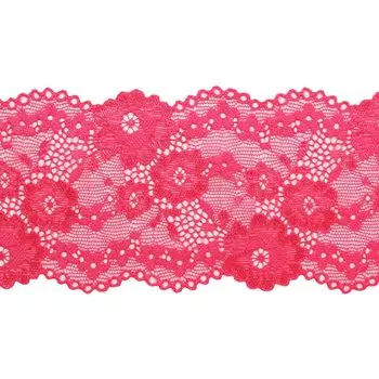 2.27-28P Кружево эластичное 8см*10м (ярко-розовый)