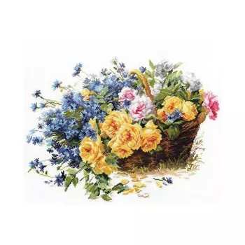 2-27 Набор для вышивания АЛИСА 'Розы и васильки' 40*30см