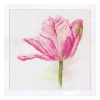 2-42 Набор для вышивания АЛИСА 'Тюльпаны. Нежно-розовый'22*26 см