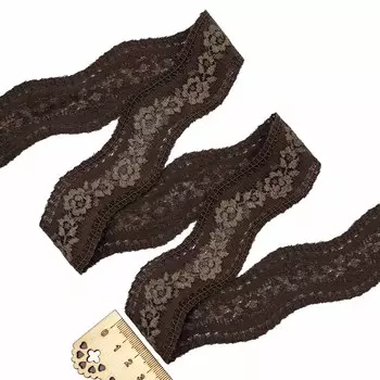 2.42P Кружево эластичное 3,5см*10м (коричневый)