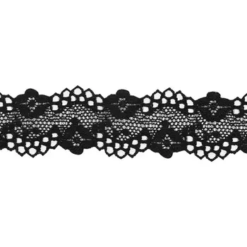 2.45-48P Кружево эластичное 2,5см*10м (черный)