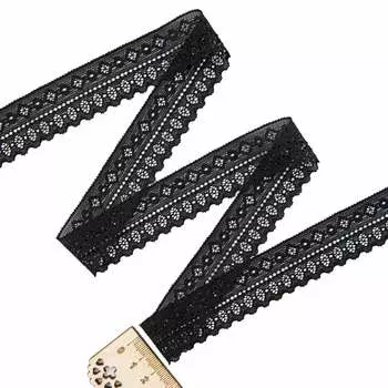 2.49-51P Кружево эластичное 2,5см*10м (черный)