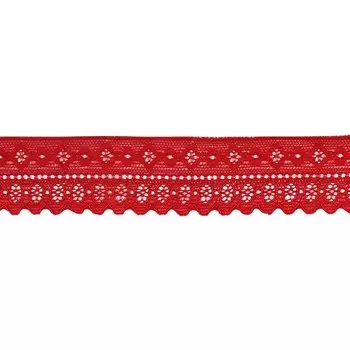 2.49-51P Кружево эластичное 2,5см*10м (бордовый)