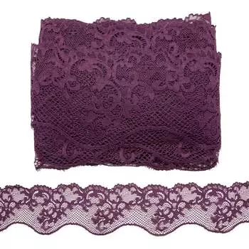 2.61-62P Кружево эластичное 9,5см*10м (фиолетовый)