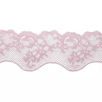 2.61-62P Кружево эластичное 9,5см*10м (бледно-розовый)