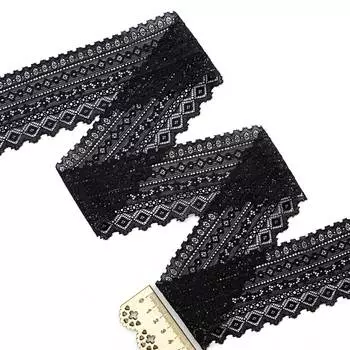 2.64-70P Кружево эластичное 6см*10м (черный)