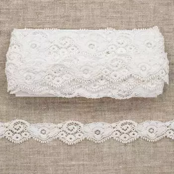 2.78P Кружево эластичное 2,5см*10м (белый)