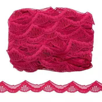 2.79-81P Кружево эластичное 2,8см*14м (бордовый)