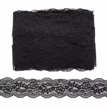 2.93P Кружево эластичное 5,5см*12м (черный)
