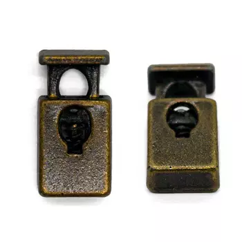 2AR009 JX-T097 Стопор 'Цилиндр' 1отв., 20мм, металл (латунь)