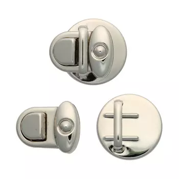 2AS-074 Замок портфельный 2,3см (никель)