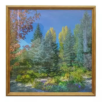 2N66 Рамка деревянная со стеклом, орех, 40*40/10