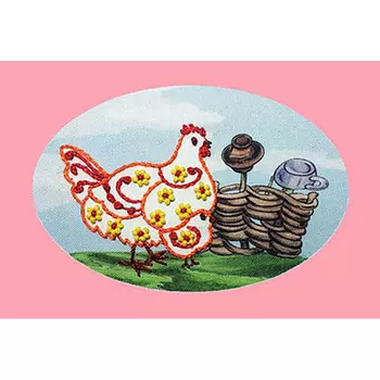 3006 ОТ Набор для вышивания открытки Вышивальная мозаика 'Курочка' 10*15см
