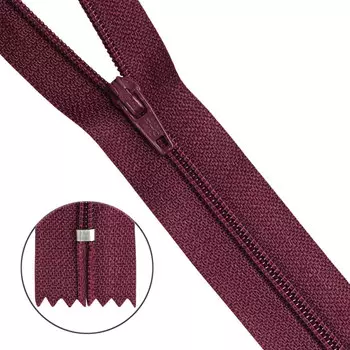 30100 Молния пластиковая т.бордо 20 см