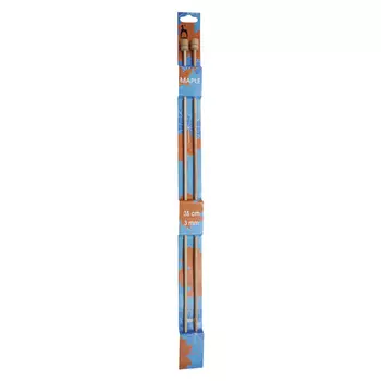 30105 Спицы вязальные прямые 3,00мм*35см, клен, 2шт PONY