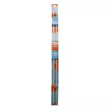 30107 Спицы вязальные прямые 3,50мм*35см, клен, 2шт PONY