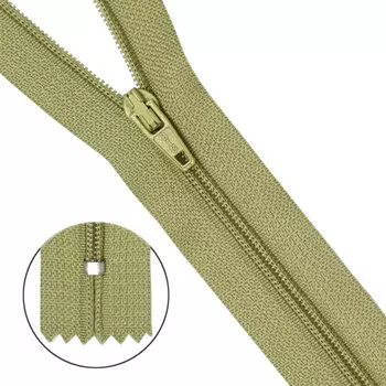 30125 Молния брючная пл/мет тип-3 олив. авт. 20см ГР