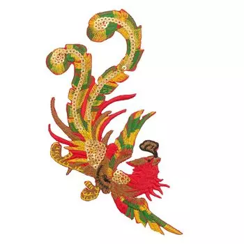 3022240 Термоаппликация 'Жар-птица', с пайетками, 24*15см