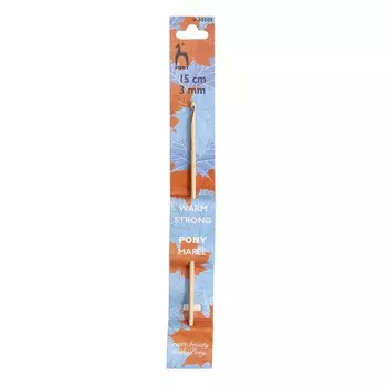 30505 Крючок вязальный 3,00мм*15см, клён PONY