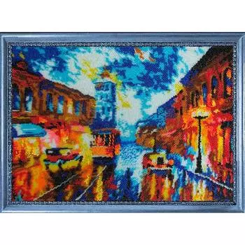 306 Набор для вышивания бисером Butterfly 'Вечерний проспект', 27*38 см