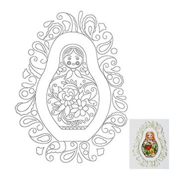 30 Схема для квиллинга 'Матрешка'