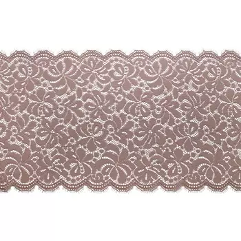 30Р Кружево эластичное 23см*10м (коричневый)