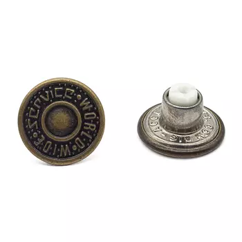 3105 Пуговицы джинс. д-14мм, латунь ГР