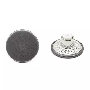 3117 Пуговицы джинс. д-17мм, т.серебро ГР