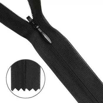 31200/20 Молния потайн. пл/мет-1 тип-3 чер. 20см ГР