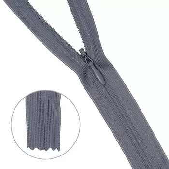 31204/20 Молния потайн. пл/мет-1 тип-3 сер. 20см ГР