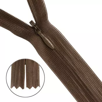 31209/20 Молния потайн. пл/мет-1 тип-3 корич. 20см ГР