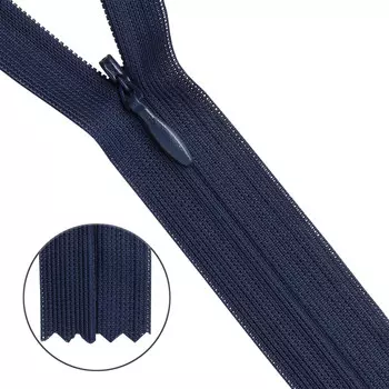 31273/50 Молния потайн. пл/мет-1 тип-3 т.син. 50см ГР