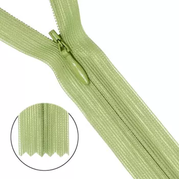 31282/50 Молния потайн. пл/мет-1 тип-3 салат. 50см ГР