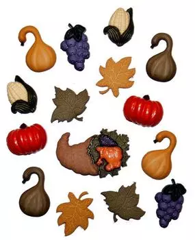 3128, Пуговицы-фигурки. День благодарения Dress It